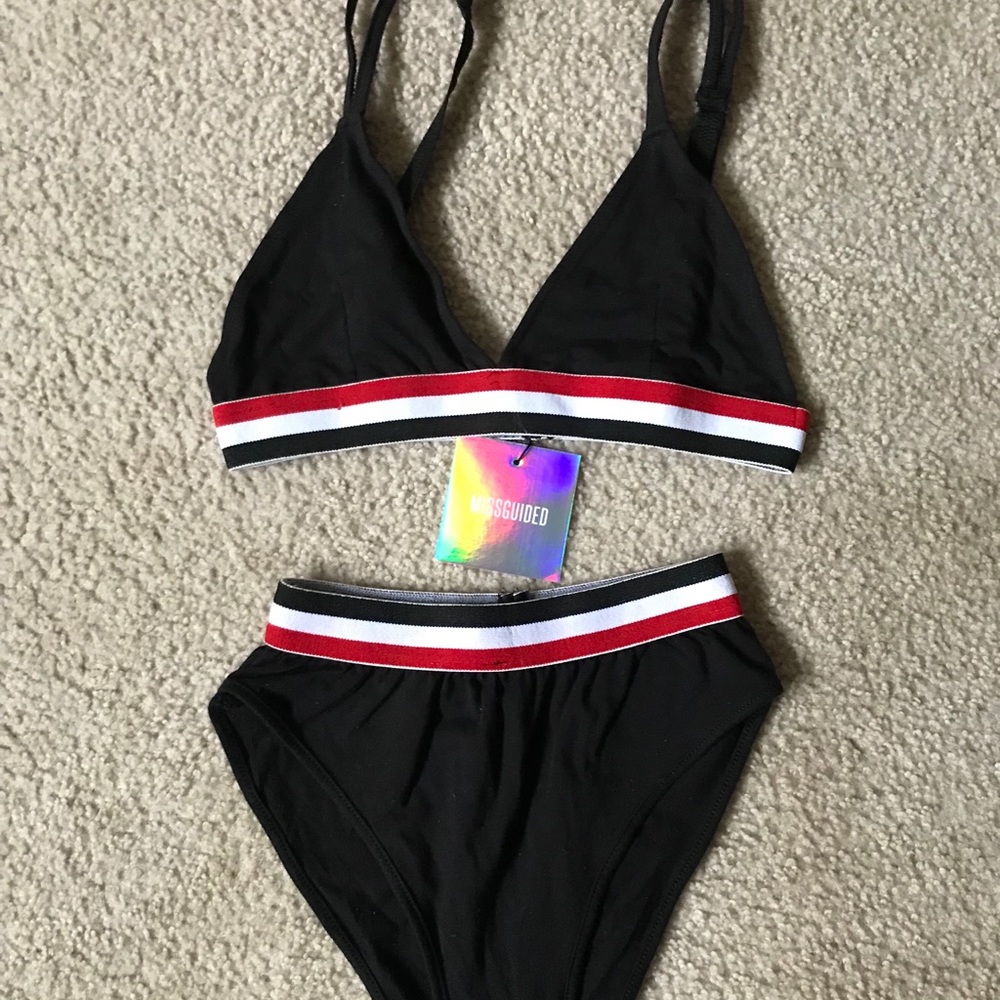 Missguided high waisted swim set